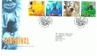 1998 Carnivals Royal Mail Fdc London W11 (notting Hill) Postmark photo