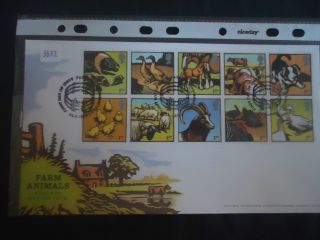 Great Britain First Day Cover 2005 Farm Animals.  Huddersfield photo