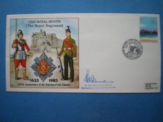 Army Cover 1983 Signed The Royal Scots Regiment 350th Anniv Of Signing Of The Ch photo