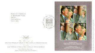 8 April 2005 Royal Wedding Miniature Sheet Royal Mail First Day Cover Windsor photo