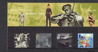 1999 Soldiers ' Tale Millennium Series Presentation Pack Sg 2111 - 2114 photo