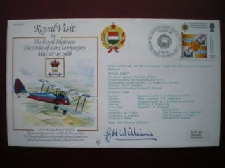 Raf Cover Rv (4) Signed Duke Of Kent Visit To Hungary 1988 photo