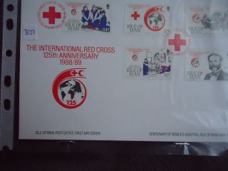 Isle Of Man First Day Cover 1989 Red Cross photo