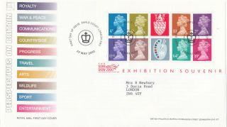 (30398) Gb Fdc Stamp Show Minisheet - Earls Court 22 May 2000 photo