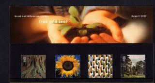 2000 Tree And Leaf Millennium Projects Presentation Pack Sg 2156 - 2159 photo