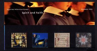 2000 Spirit And Faith Millennium Projects Presentation Pack Sg 2170 - 2173 photo