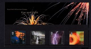 2000 Fire And Light Millennium Projects Presentation Pack Sg 2129 - 2132 photo