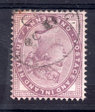 Gb = Town/village Cancel.  On Qv Stamp,  `???` Single Ring.  (b1a) photo