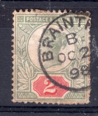 Gb = Town/village Cancel.  On Qv Stamp,  `braintree` Single Ring.  (b1a) photo