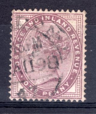 Gb = Town/village Cancel.  On Qv Stamp,  `london` Hooded Single Ring.  (b1a) (a) photo