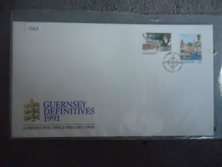 Guernsey 1991 Definitives 21p + 26p First Day Cover photo