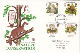 (20232) Gb Stuart Fdc - Nature Conservation - 20 May1986 Portsmouth photo