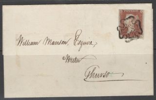 Gb,  Sg8,  1d Red - Brown,  Plate 19,  I - L, ,  On Cover To Wick. photo