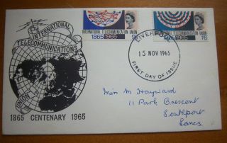 1965 International Telecommunications First Day Cover - (phos photo