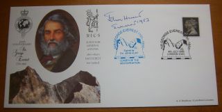 1990 Bradbury - Colonel John Hunt Dso Signed - First Day Cover - Limited Edition photo