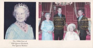 2000 Queen Mothers 100th Minisheet Fdc Clarence House Shs photo