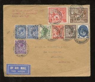 Australia 1931 First Official Airmail. .  Norris Cover. .  Wembley + Puc Combination photo