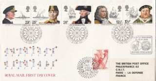 (30518) Clearance Gb Fdc Maritime Heritage / Norway Stamp / Finland Cachet 1982 photo