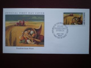 Marshall Island Wwii 1941 1 Cover Freedom From Want photo