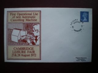 Cover 1972 1st Operational Use Of Automatic Cancelling M/c photo