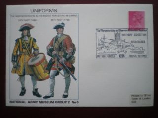Army Cover Worcestershire & Sherwood Foresters Uniforms National Army Museum Grp photo