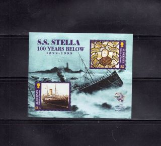 Alderney 1999 Wreck Of The S S Stella Souvenir Sheet Scott 127 photo