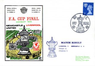 4 May 1974 Fa Cup Final Liverpool 3 V Newcastle United 0 Commemorative Cover photo