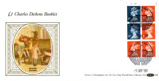 5 September 1988 £1 Charles Dickens Booklet Cylinder Pane Benham D86 Fdc photo