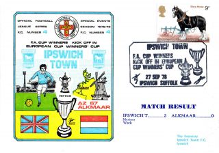 27 September 1978 Ipswich Town 2 Alkmaar 0 Commemorative Cover photo