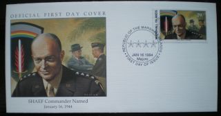 Cover 1944 Marshall Island Wwii Shaef Commander Names photo