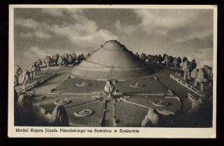 Poland 1935 Ppc Pilsudski Mound + Franking Special Pmk photo