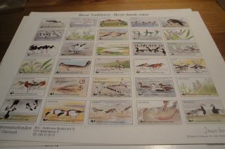 Danish World Wild Foundation Charity Stamp - 1984 - Complete.  Very Unique & Rare photo