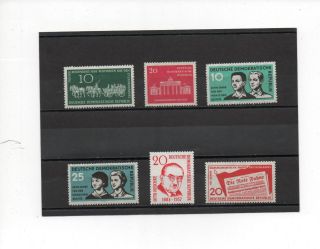 East Germany (ddr) - 6 Assorted - 408 - 418 - - 1958 photo