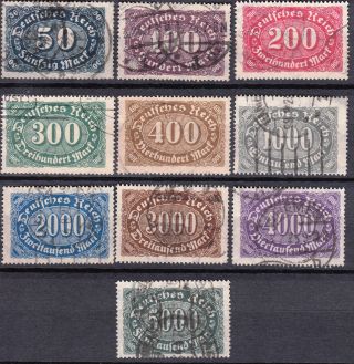 Germany,  1922 Issue,  Higher Values,  Sg 230 - 246, photo