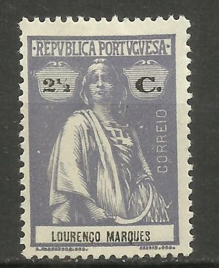 Portugal Lourenço Marques 1914 Ceres 2 1/2c Af 122 Mh photo