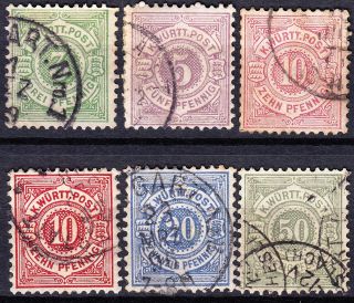 Wurttemberg,  1875 Selection Between & Including Sg 89 & 96, photo