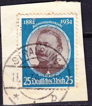 Deutsche Reich,  1934 Colonisers,  Sg 540,  25pf On A Piece photo