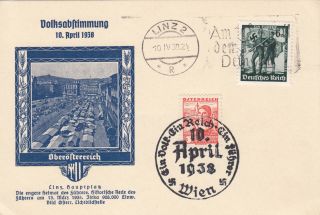 3.  Reich Postcard Volksabstimmung 1938 