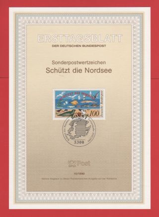 Germany - First Day Issue,  Etb 1990 Bonn 10 - Schutzt Die Nordse - Ersttagsblatt photo