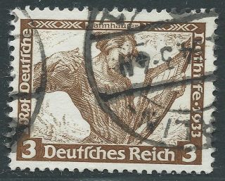 Philacall Germany 1933 Dt.  Reich Mi 499 Wagner Fine (465 photo