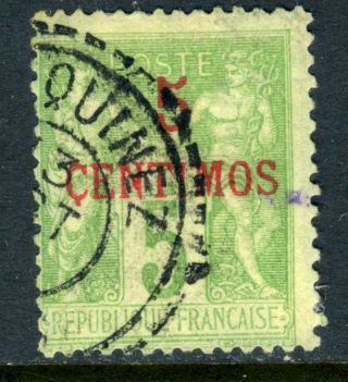 France Colony 1899 Maroc 5¢ Peace Commerce Type Ii Vfu (z459) photo