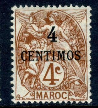France Colony 1902 Maroc 4¢ Mouchon (z469) photo