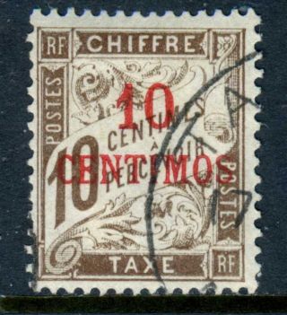 France Colony 1911 Maroc 10¢ Postage Due Vfu (z458) photo
