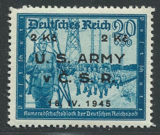 Philacall Germany 1945 Franzenbad Us Army Overprints (mi 892) Vf (067 photo