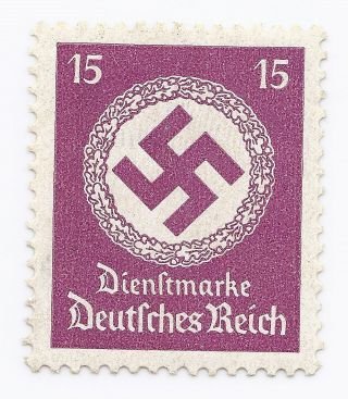 Nazi Germany Third Reich 1942 Swastika 15 Stamp Ww2 Era P photo