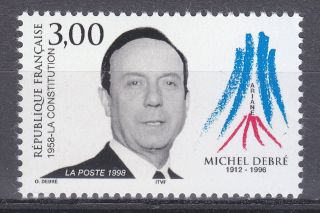 France 1993 Sc 2622 Mi 3269 Michel Debre Politician photo