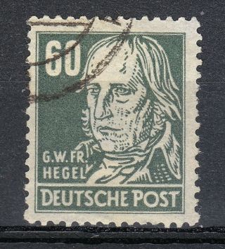 East Germany Ddr 1948 Postal Sc 10n42 Mi 225 Philosopher Hegel Wmk Multflow photo