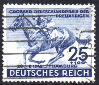 Germany Third Reich 1942 German Derby Blue Ribbon Hamburg - Horn Fine Mi.  814 photo