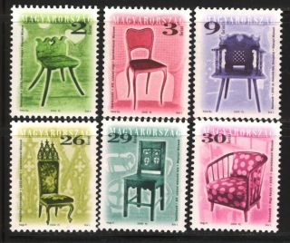 Hungary - 2000.  Antique Furnitures / Chairs Ii.  Mi 4604 - 4609. photo