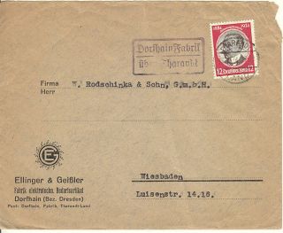 Germany Scott 434 On Commercial Cover W/ Landpost Cancellation (1934) photo